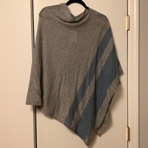 Grey and Blue Poncho